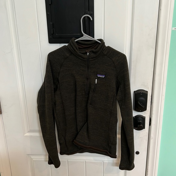 Patagonia Mens Better Sweater 1/4 Zip Pullover Size Medium Jacket Brown - Picture 2 of 2